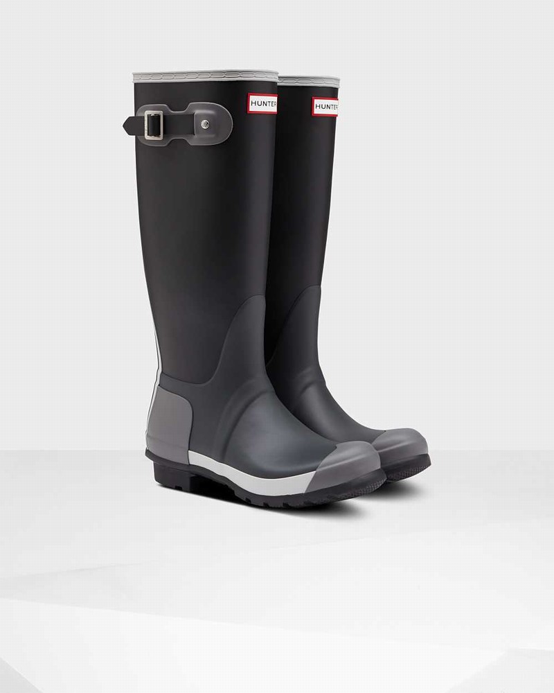 Galochas Hunter Original Tall Inside Out Feminino Pretas | 591845206
