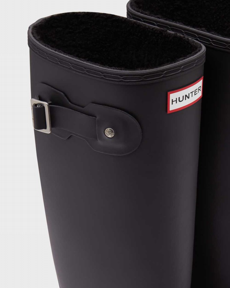 Galochas Hunter Original Tall Insulated Wide Leg Feminino Pretas | 729680494