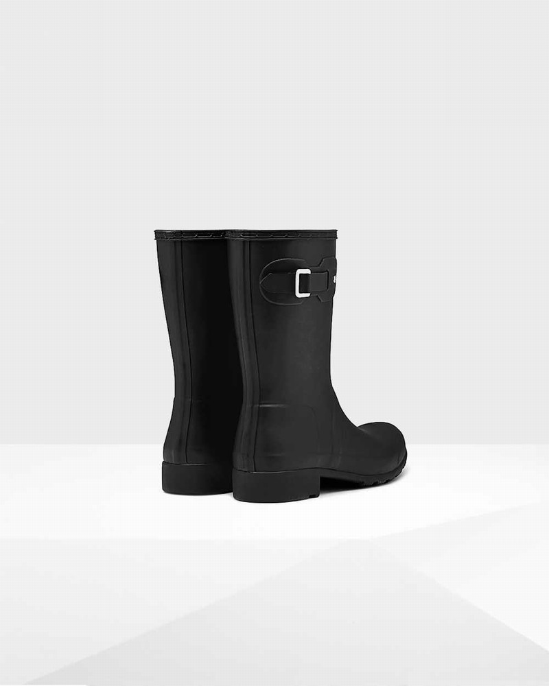 Galochas Hunter Original Tour Foldable Short Mid-Calf Feminino Pretas | 541064005