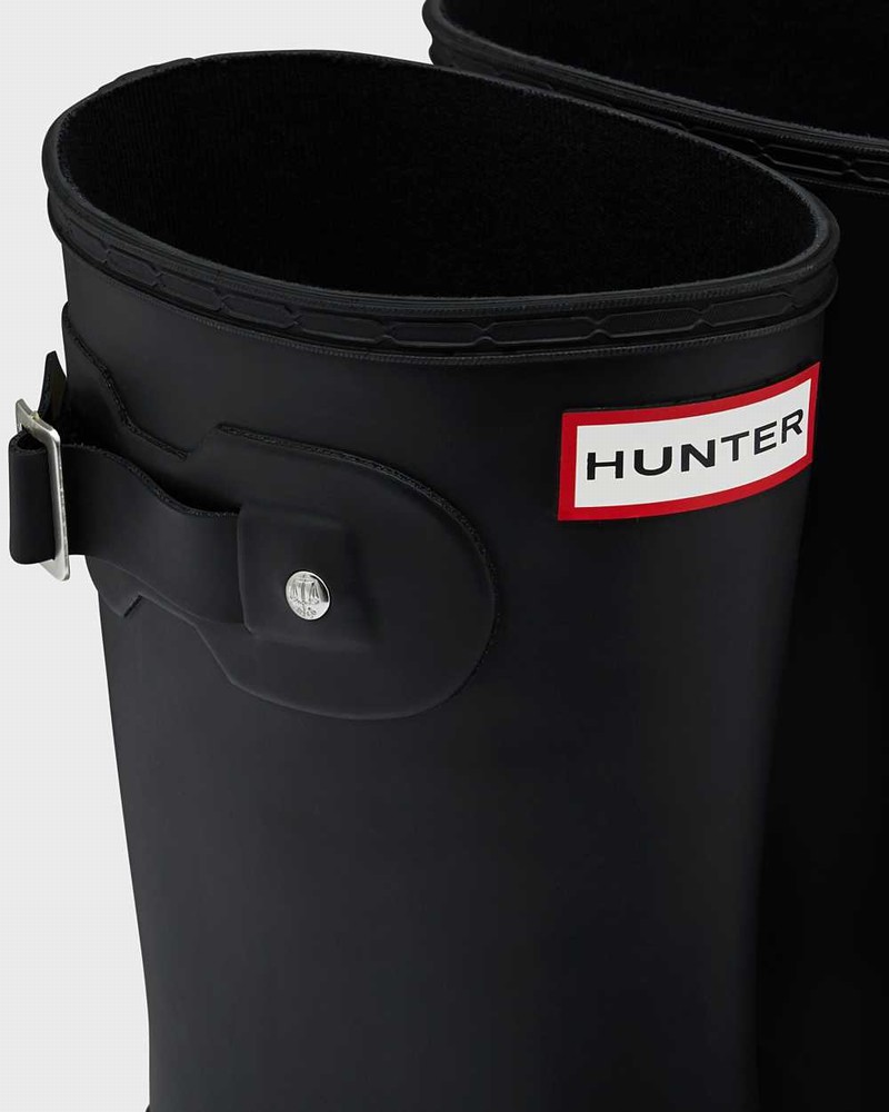 Galochas Hunter Original Tour Foldable Short Mid-Calf Feminino Pretas | 541064005
