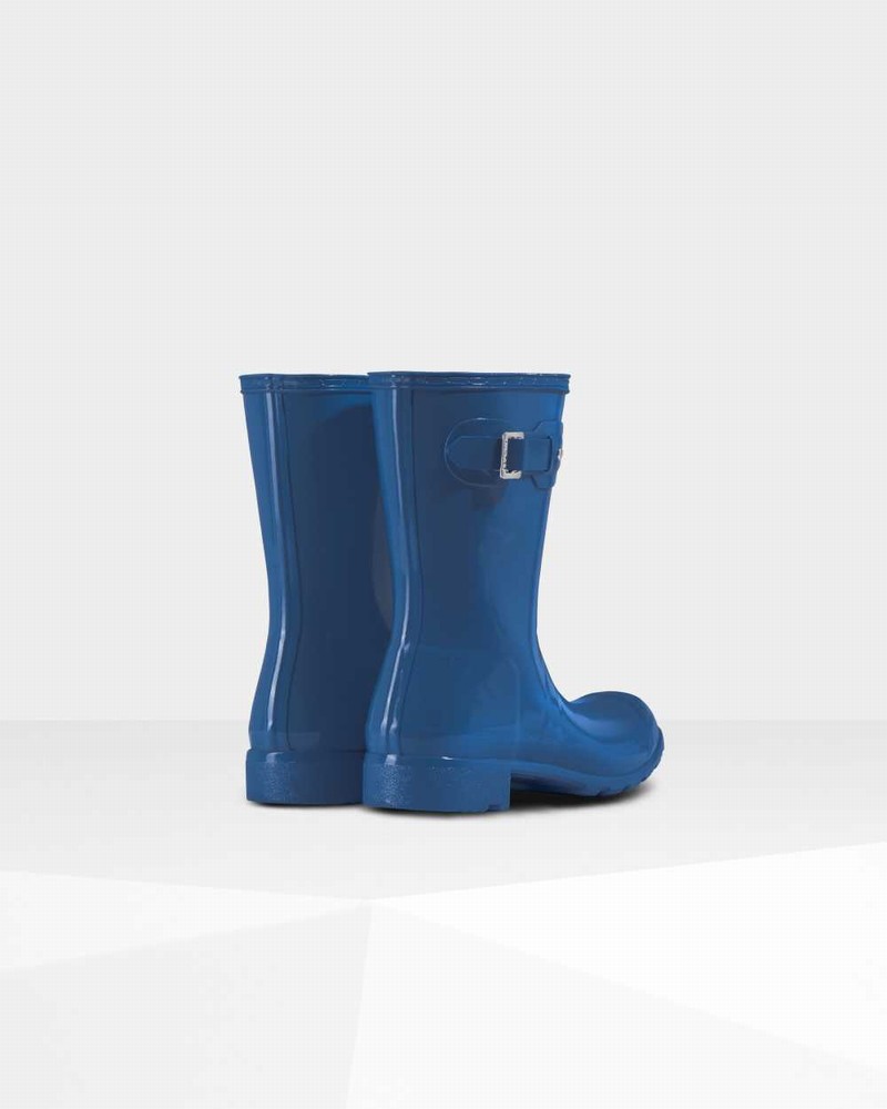 Galochas Hunter Original Tour Foldable Short Mid-Calf Feminino Azuis | 725478667