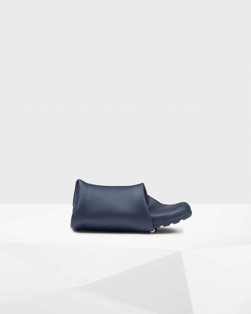 Galochas Hunter Original Tour Foldable Short Mid-Calf Feminino Azul Marinho | 728829748