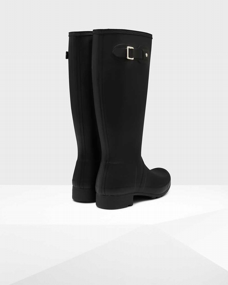 Galochas Hunter Original Tour Foldable Tall Feminino Pretas | 662436041