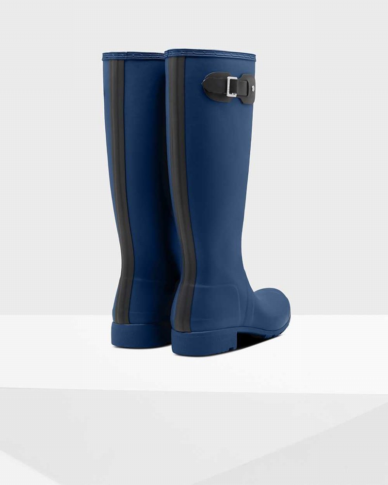 Galochas Hunter Original Tour Foldable Tall Feminino Azul Marinho | 499625115