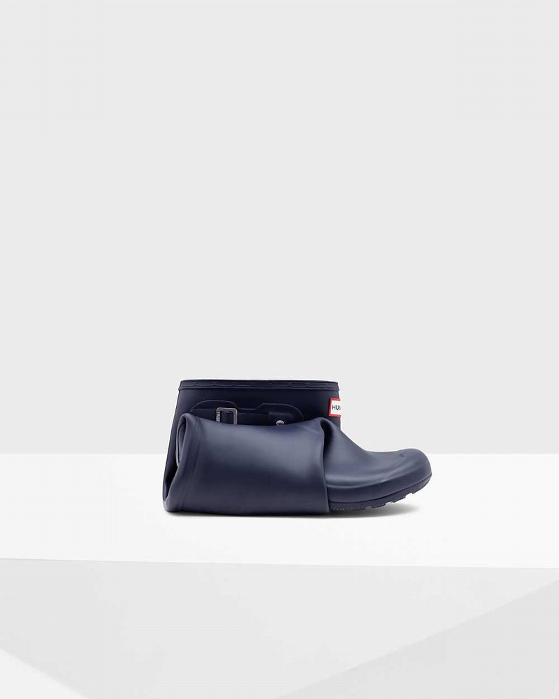 Galochas Hunter Original Tour Foldable Tall Feminino Azul Marinho | 674025748