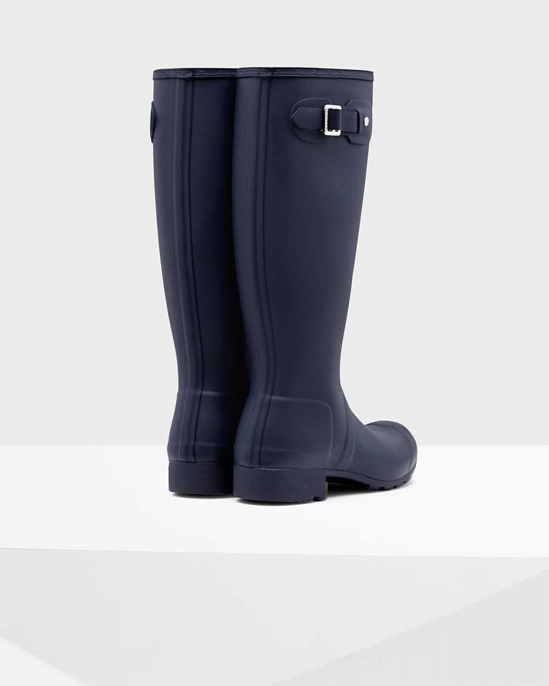 Galochas Hunter Original Tour Foldable Tall Feminino Azul Marinho | 674025748