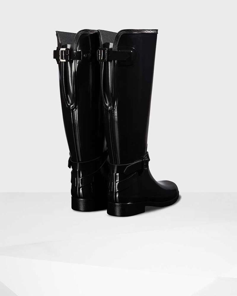 Galochas Hunter Refined Adjustable Tall Feminino Pretas | 127704439