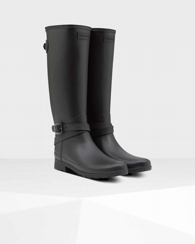 Galochas Hunter Refined Slim Fit Adjustable Tall Feminino Pretas | 155839955