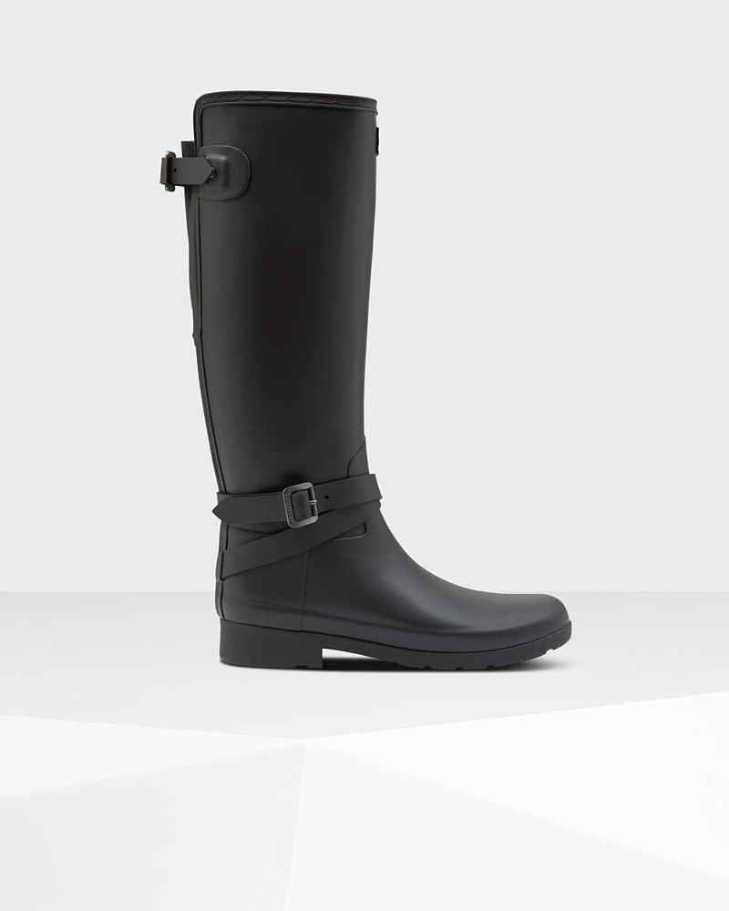 Galochas Hunter Refined Slim Fit Adjustable Tall Feminino Pretas | 155839955