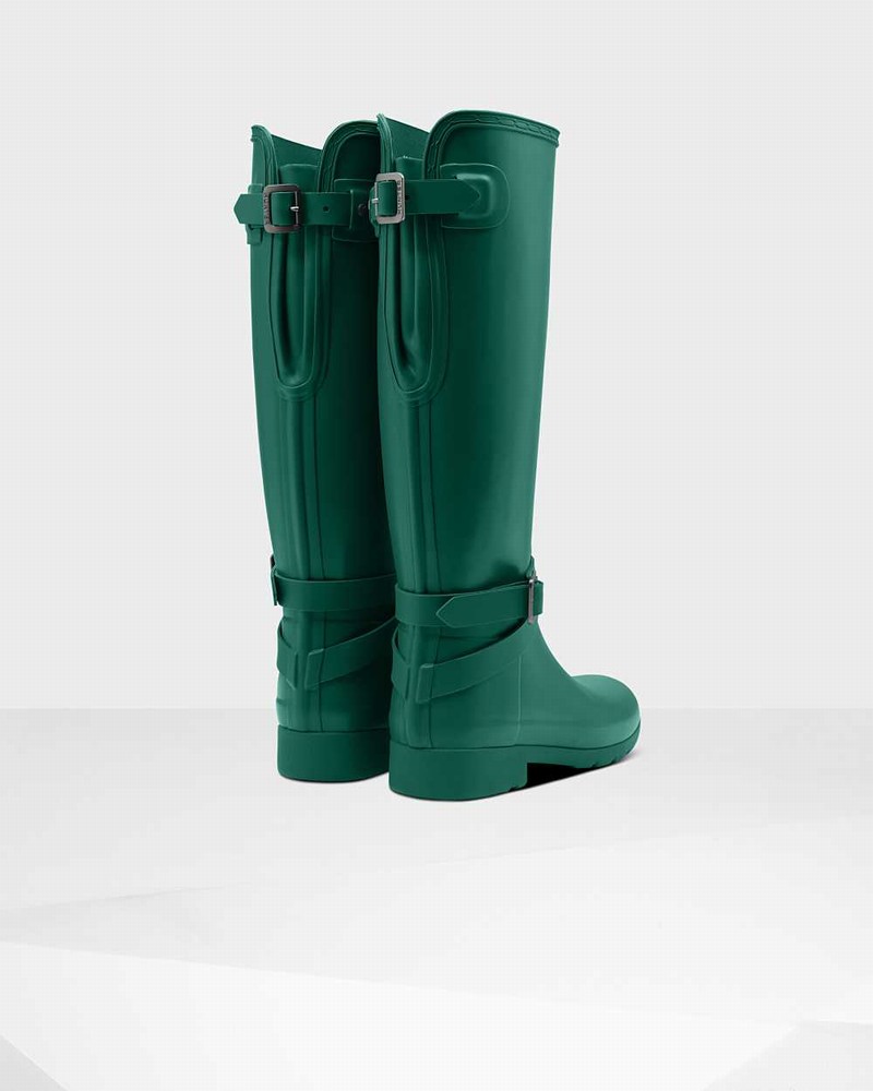 Galochas Hunter Refined Slim Fit Adjustable Tall Feminino Verdes | 92728419