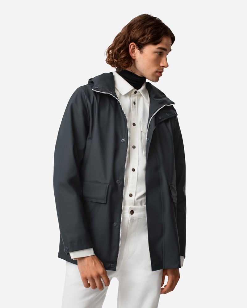 Jaquetas De Chuva Hunter Lightweight Waterproof Masculino Azul Marinho | 677850636