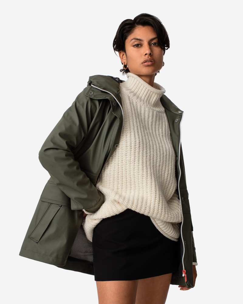Jaquetas De Chuva Hunter Lightweight Waterproof Feminino Verde Oliva | 708826671