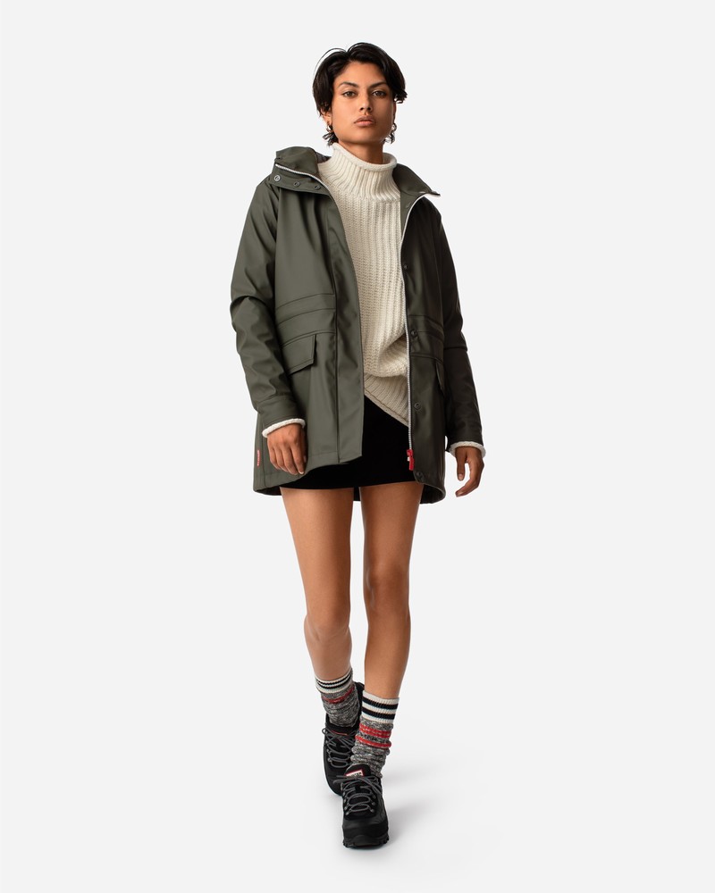 Jaquetas De Chuva Hunter Lightweight Waterproof Feminino Verde Oliva | 708826671