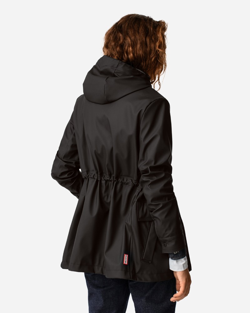 Jaquetas De Chuva Hunter Lightweight Waterproof Feminino Pretas | 718023808