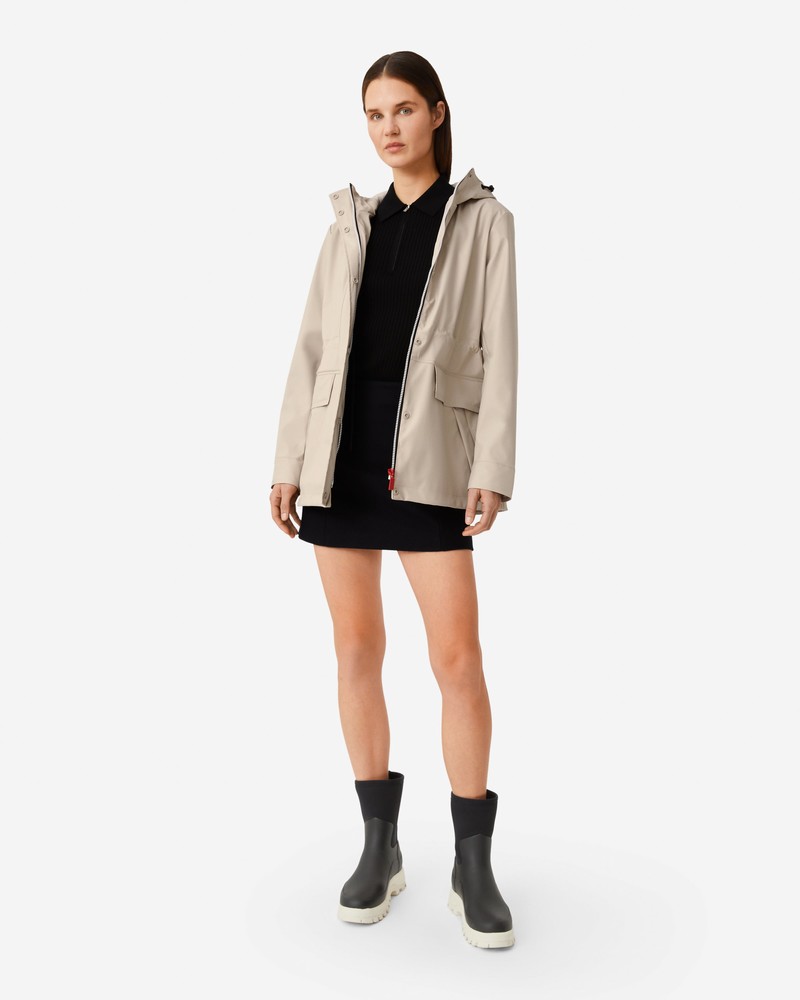 Jaquetas De Chuva Hunter Lightweight Waterproof Feminino Cinzentas | 674376001