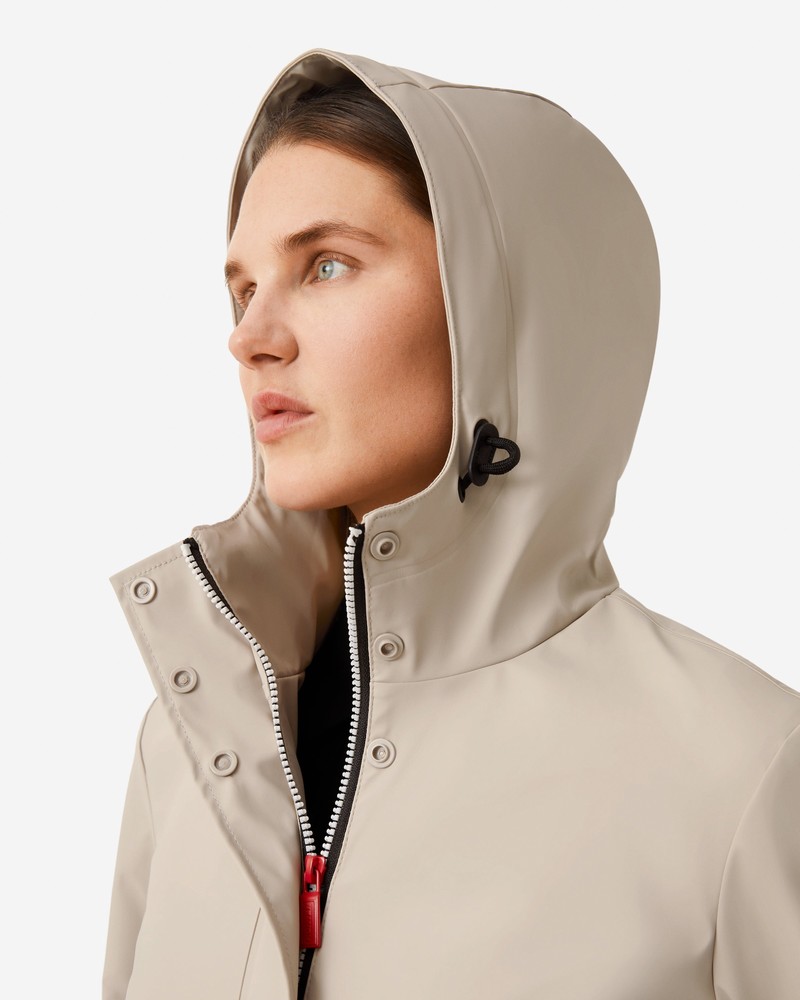 Jaquetas De Chuva Hunter Lightweight Waterproof Feminino Cinzentas | 674376001