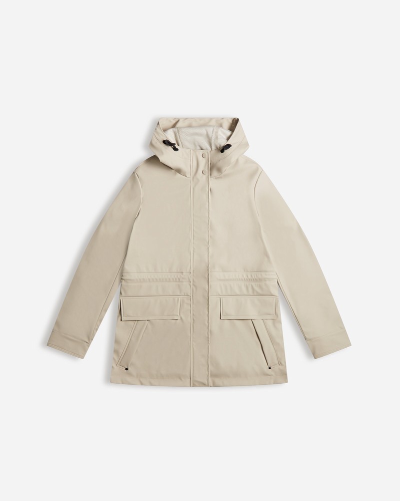 Jaquetas De Chuva Hunter Lightweight Waterproof Feminino Cinzentas | 674376001