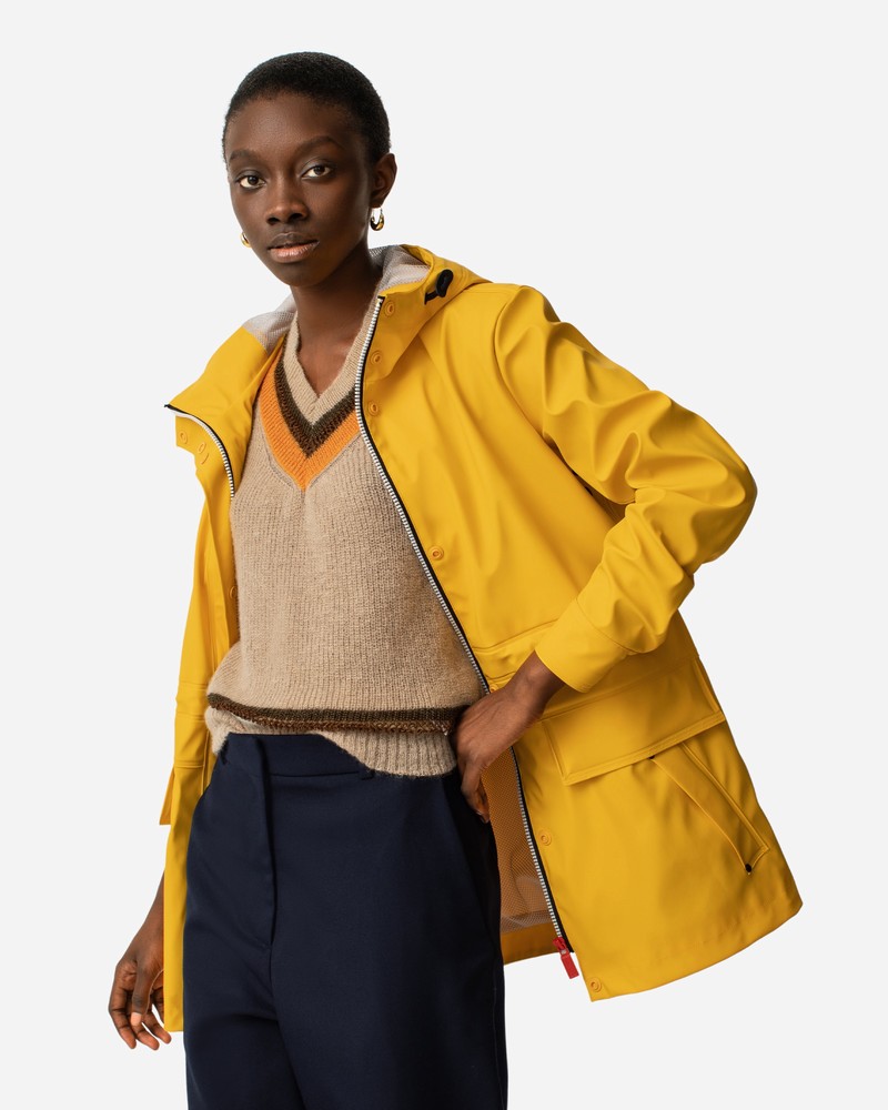 Jaquetas De Chuva Hunter Lightweight Waterproof Feminino Amarelas | 58822569