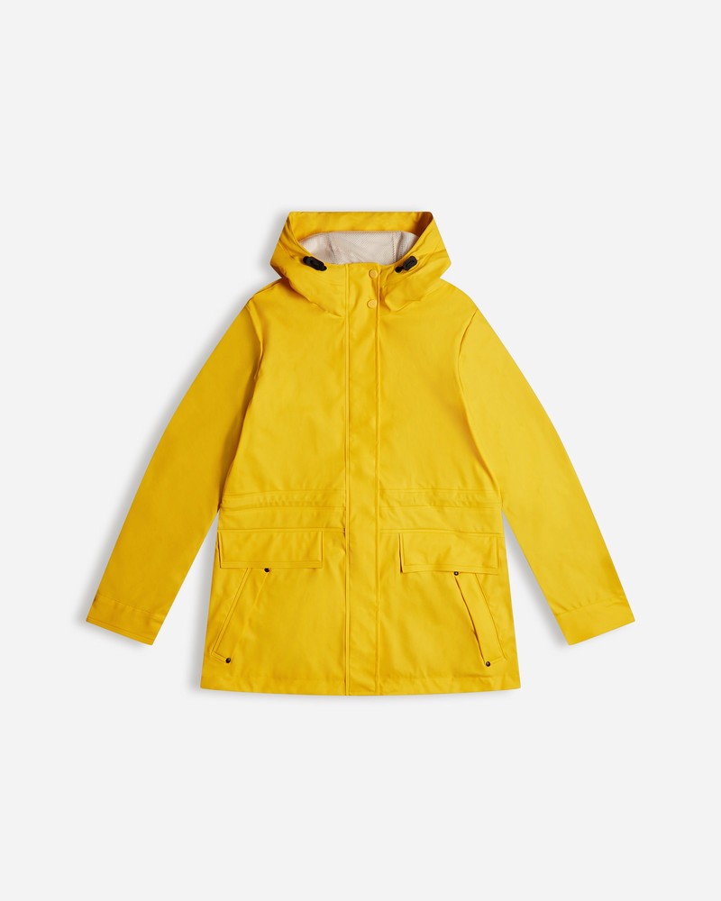 Jaquetas De Chuva Hunter Lightweight Waterproof Feminino Amarelas | 58822569