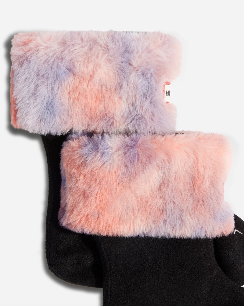 Meias Hunter Faux Fur Boot Criança Pretas | 390898685