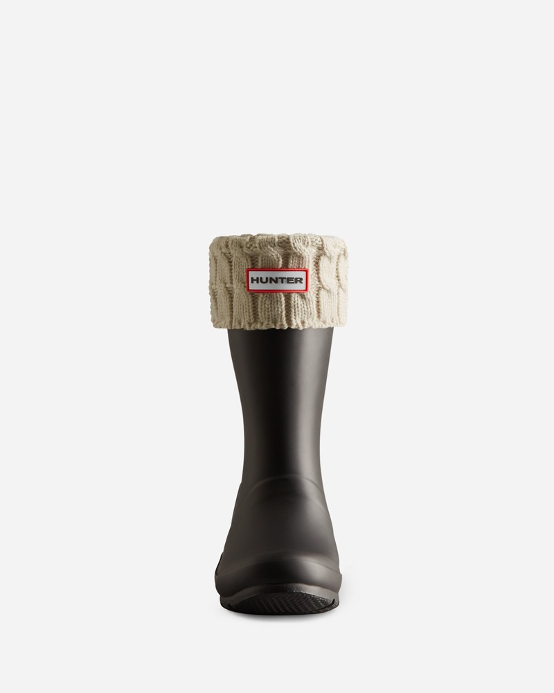 Meias Hunter Recycled 6 Stitch Cable Cuff Short Boot Masculino Branco | 856001446