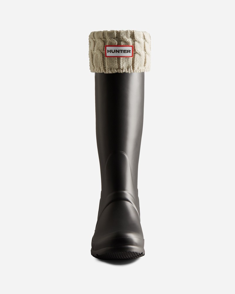Meias Hunter Recycled 6 Stitch Cable Cuff Tall Boot Feminino Branco | 65824131