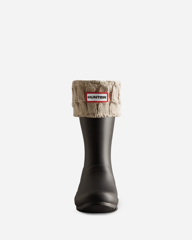 Meias Hunter Recycled 6 Stitch Cable Cuff Short Boot Masculino Branco | 38565049
