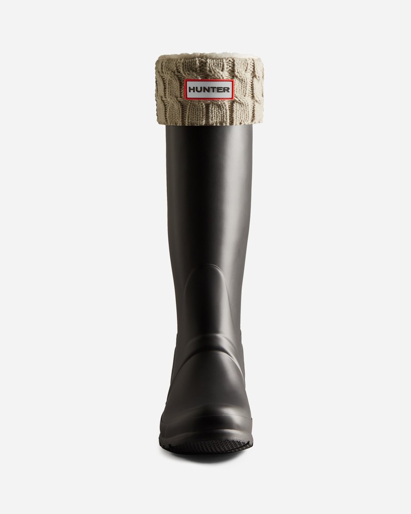 Meias Hunter Recycled 6 Stitch Cable Cuff Tall Boot Masculino Branco | 494750519