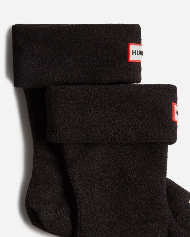 Meias Hunter Recycled Fleece Cuff Boot Criança Pretas | 885576867