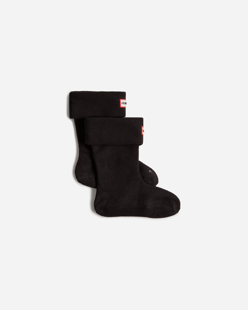 Meias Hunter Recycled Fleece Cuff Boot Criança Pretas | 885576867