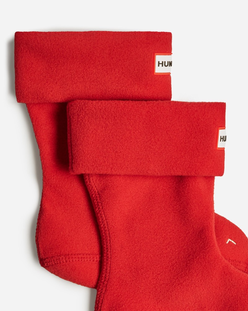 Meias Hunter Recycled Fleece Cuff Boot Criança Vermelhas | 214222060