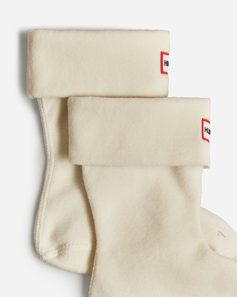 Meias Hunter Recycled Fleece Cuff Boot Criança Branco | 390245476