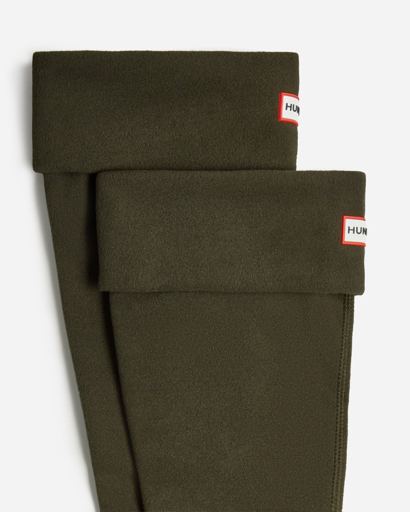 Meias Hunter Recycled Fleece Cuff Tall Boot Feminino Verde Oliva | 832239213