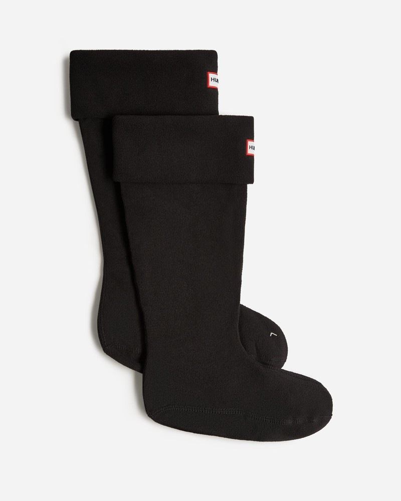 Meias Hunter Recycled Fleece Cuff Tall Boot Feminino Pretas | 566102731