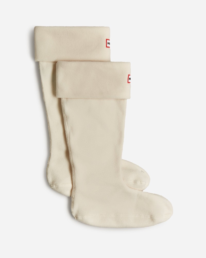Meias Hunter Recycled Fleece Cuff Tall Boot Feminino Branco | 792758103
