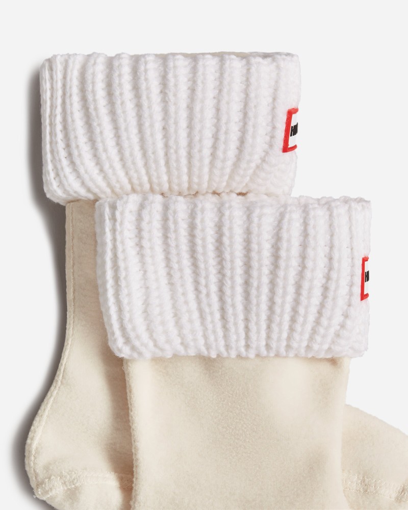 Meias Hunter Recycled Half Cardigan Cuff Boot Criança Branco | 390741691