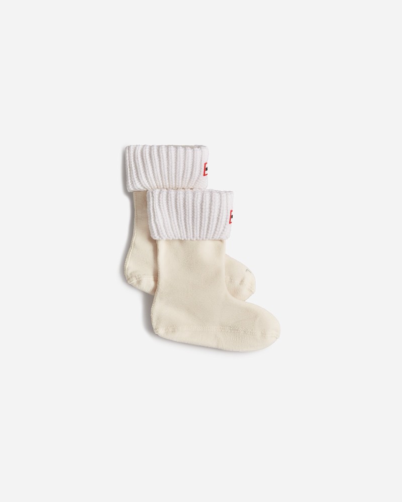Meias Hunter Recycled Half Cardigan Cuff Boot Criança Branco | 390741691