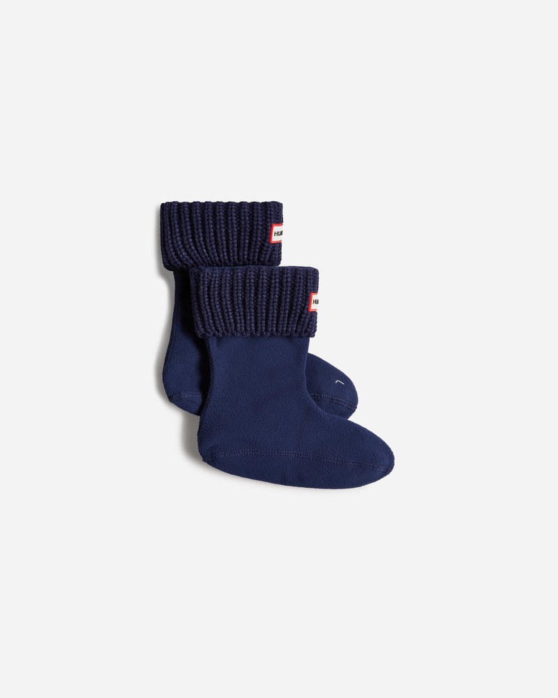 Meias Hunter Recycled Half Cardigan Cuff Boot Criança Azul Marinho | 316989580