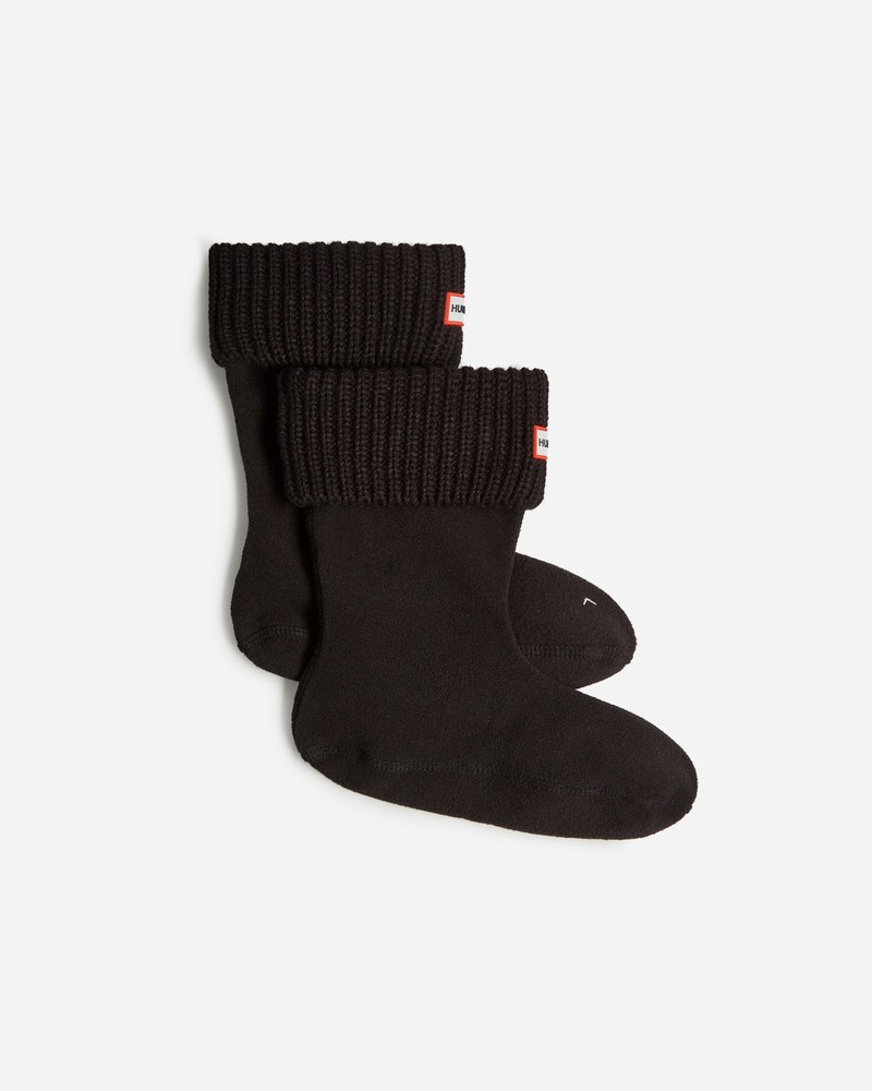 Meias Hunter Recycled Half Cardigan Cuff Short Boot Masculino Pretas | 55738046