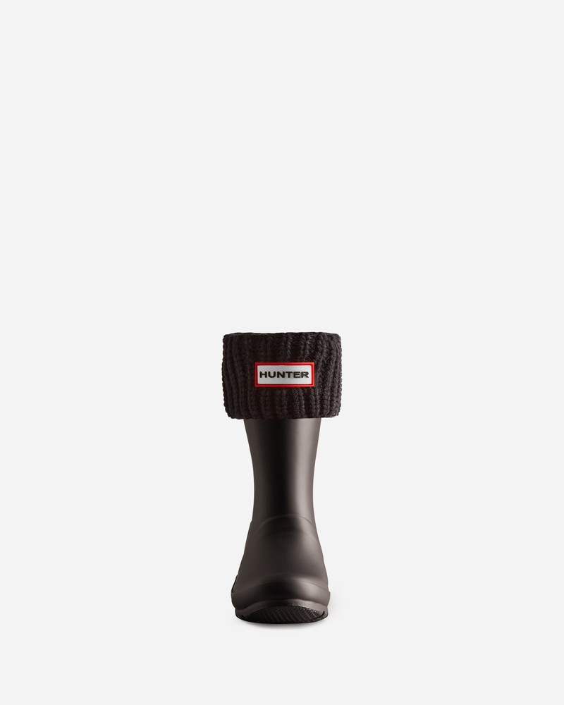 Meias Hunter Recycled Half Cardigan Cuff Boot Criança Pretas | 704665772