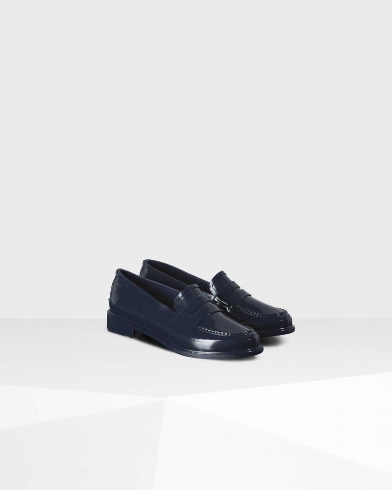 Mocassins Hunter Original Penny Feminino Azul Marinho | 859954846