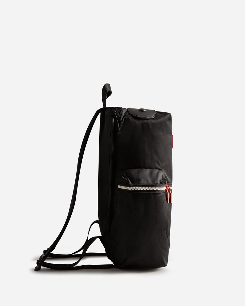 Mochilas Hunter Nylon Large Topclip Feminino Pretas | 979100488