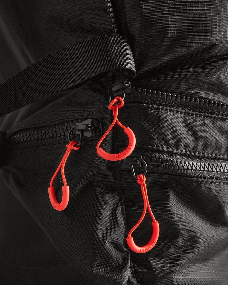 Mochilas Hunter Travel Ripstop Recycled Nylon Two-Way Feminino Pretas | 405303589