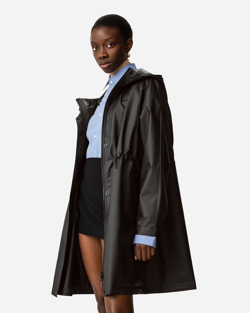 Parka Hunter Play Vinyl Waterproof Feminino Pretas | 750118264