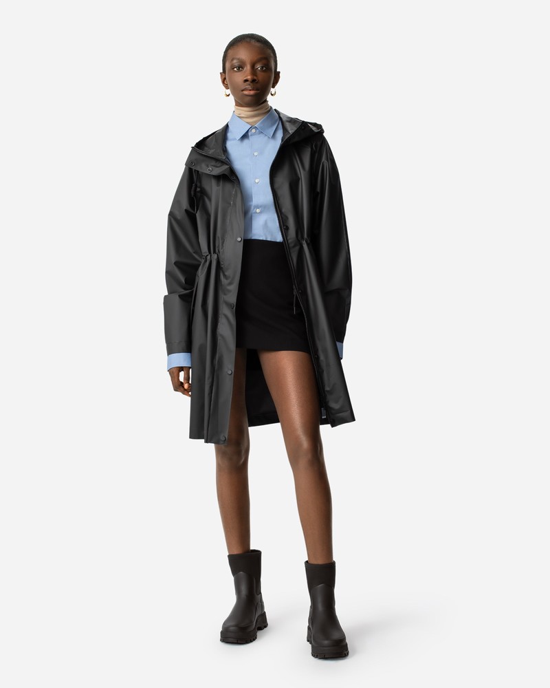 Parka Hunter Play Vinyl Waterproof Feminino Pretas | 750118264