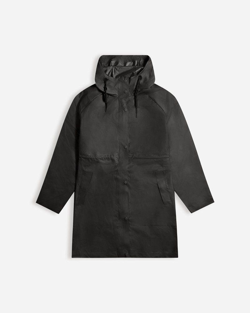 Parka Hunter Play Vinyl Waterproof Feminino Pretas | 750118264