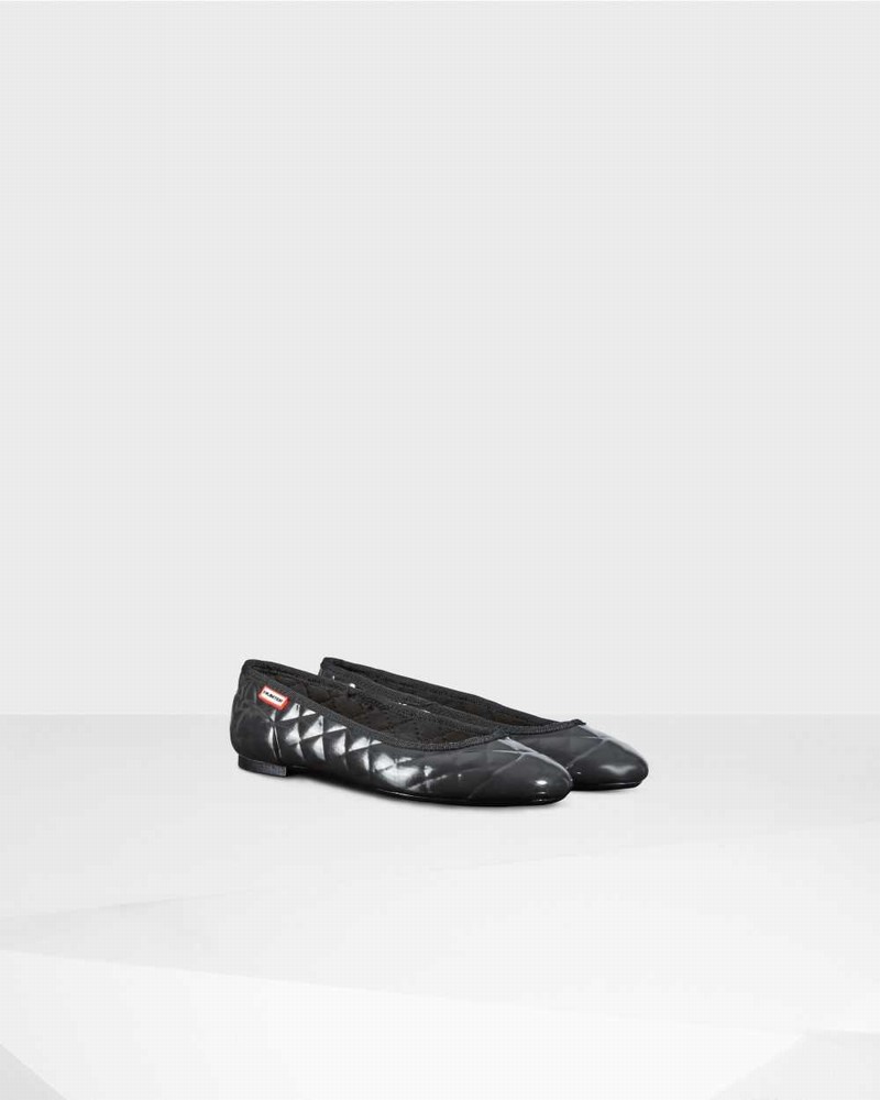 Sapatos de Ballet Hunter Original Quilted Feminino Pretas | 471508814