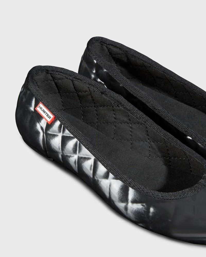 Sapatos de Ballet Hunter Original Quilted Feminino Pretas | 471508814