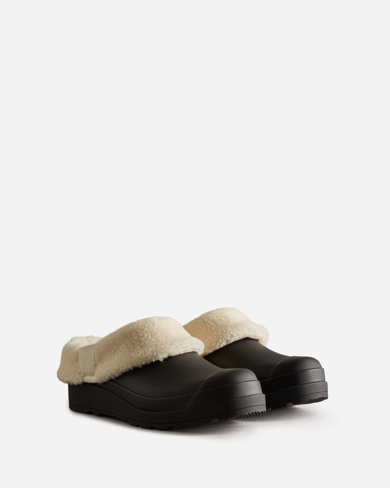 Tamancos Hunter Play Shearling Insulated Feminino Pretas | 604722476