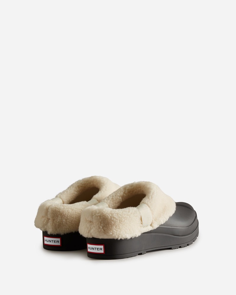 Tamancos Hunter Play Shearling Insulated Feminino Pretas | 604722476